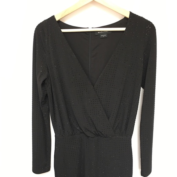 Marciano Jana Studded Wrap Dress - BLACK